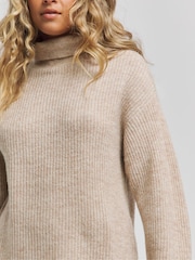 Simply Be Natural Roll Neck Mini Dress - Image 4 of 4