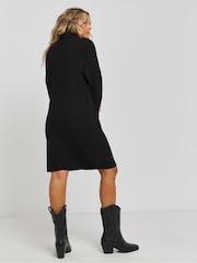 Simply Be Black Roll Neck Mini Dress - Image 3 of 4