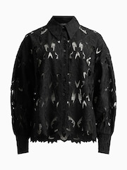 AllSaints Black Charli Long Sleeve Shirt - Image 9 of 9