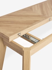 Light Natural 2 Seater Hayford 2 to 4 extending Console Dining Table - Image 4 of 4