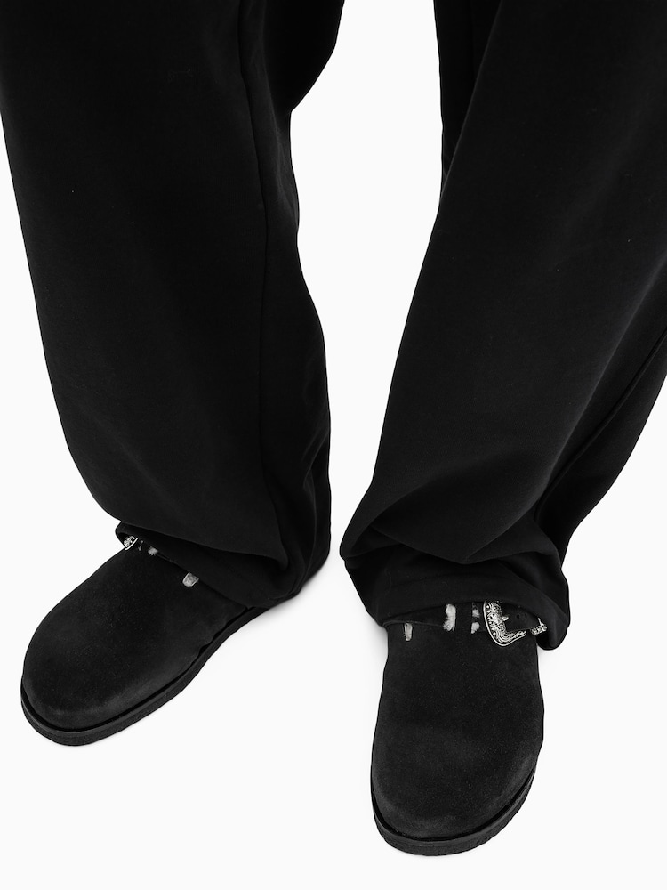 AllSaints Black Carlo Shearling Mules - Image 7 of 8