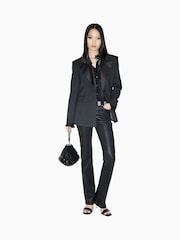 AllSaints Black Haldan Slim Bootcut Jeans - Image 1 of 10