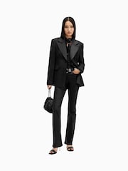 AllSaints Black Haldan Slim Bootcut Jeans - Image 4 of 10