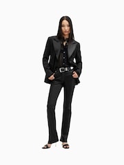 AllSaints Black Haldan Slim Bootcut Jeans - Image 6 of 10