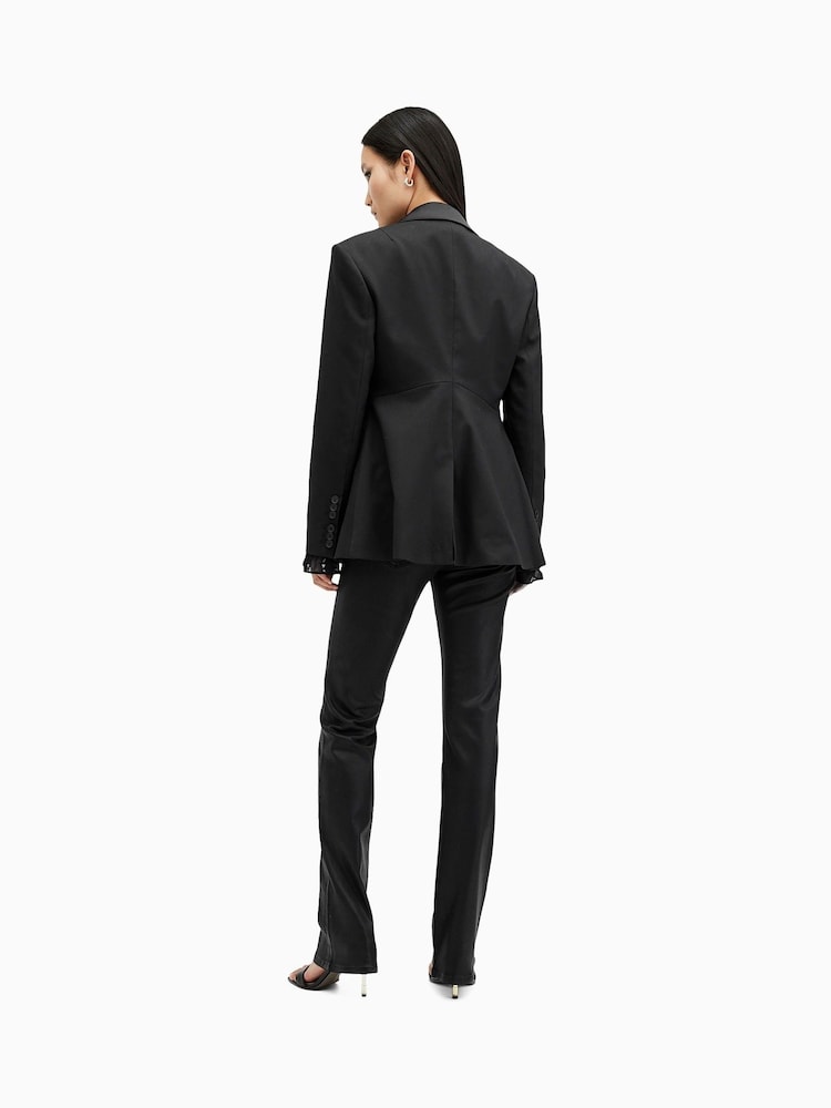 AllSaints Black Haldan Slim Bootcut Jeans - Image 9 of 10