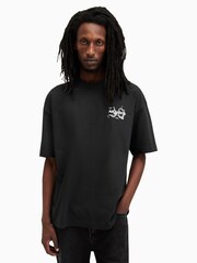 AllSaints Black Ceremony Short Sleeve Crew Neck T-Shirt - Image 4 of 6