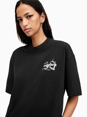 AllSaints Black Ceremony Etta T-Shirt - Image 1 of 7