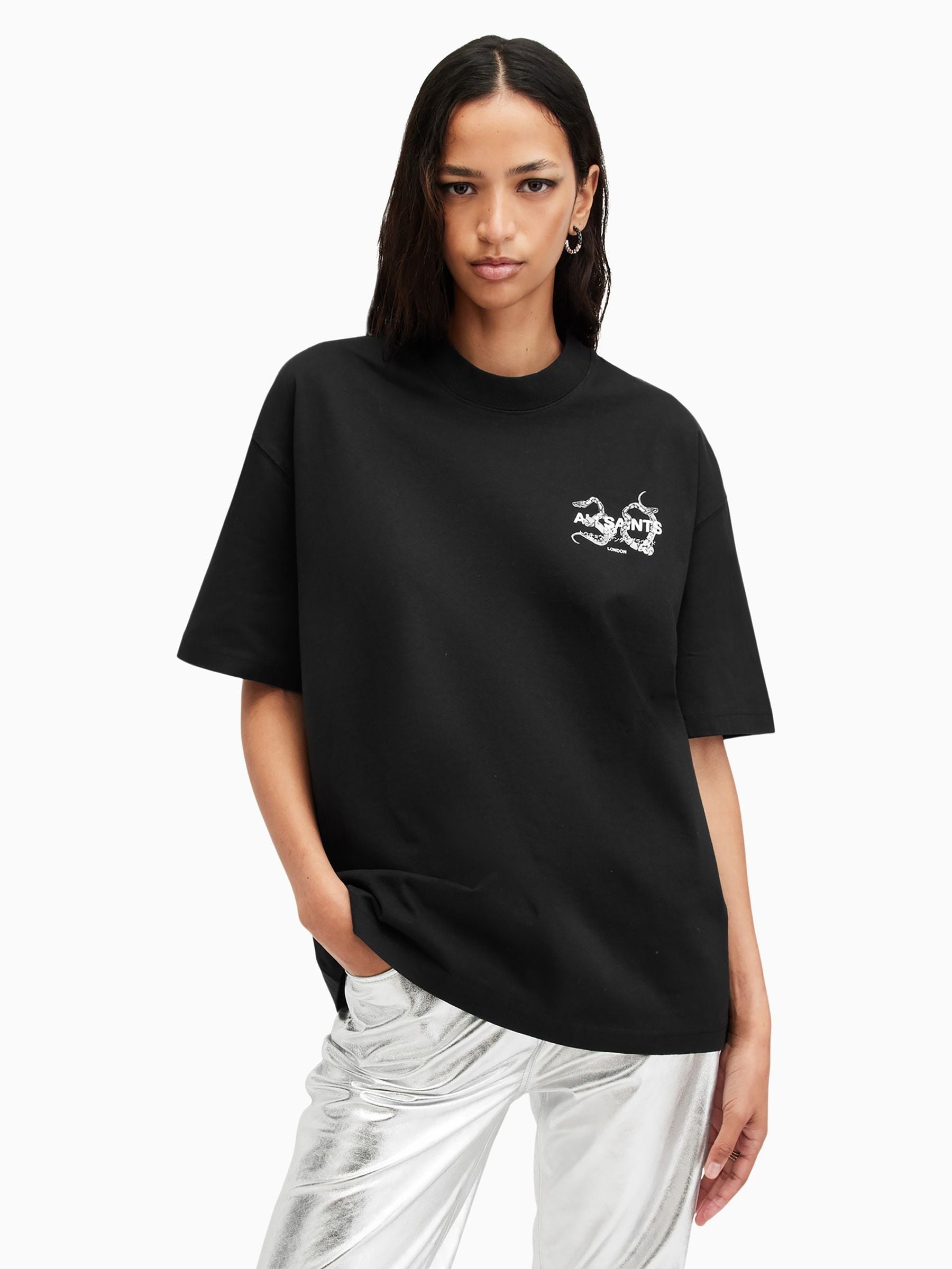 AllSaints Etta サッチェル、ブラック 取寄) オールセインツ