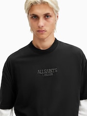 AllSaints Black Bones Short Sleeve Crew T-Shirt - Image 5 of 6