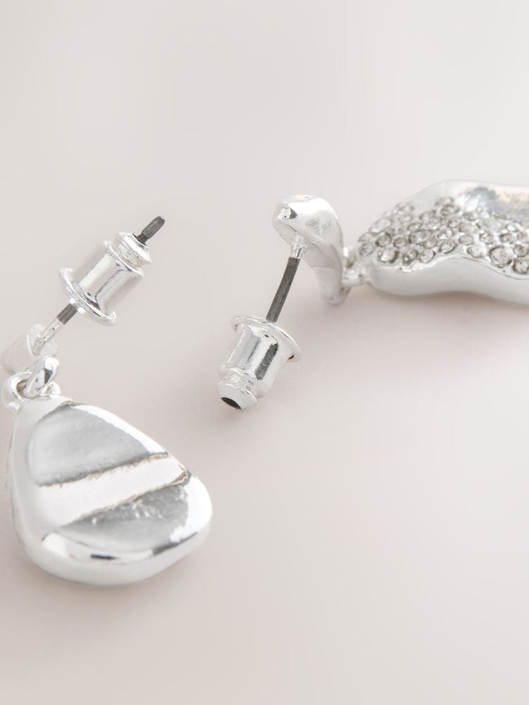 Tonalité argentée - Boucles d'oreilles Molten Drop - Image 4 de 4
