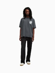 All Saints Blue Orlando Short Sleeve Crew Neck T-Shirt - Image 3 of 6