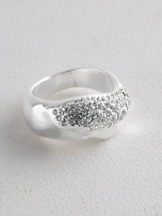 Silver Tone Sparkle Ring - Image 2 of 3