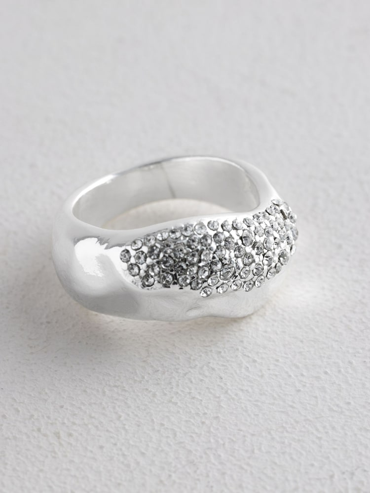 Silver Tone Sparkle Ring - Image 2 of 3 Silver Tone Sparkle Ring - Image 2 of 3