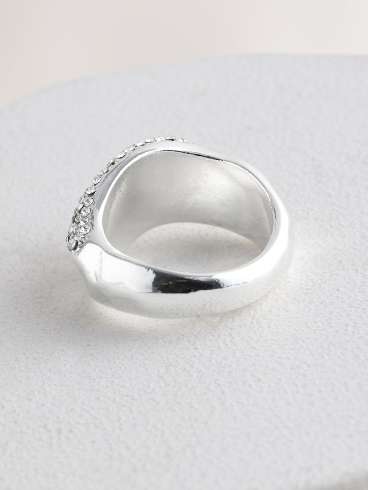 Silver Tone Sparkle Ring - Image 3 of 3