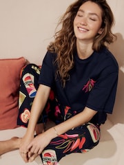 Navy Chillies 100% Cotton Short Sleeve Pyjamas - Image 2 of 5