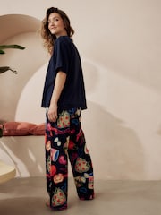 Navy Chillies 100% Cotton Short Sleeve Pyjamas - Image 3 of 5