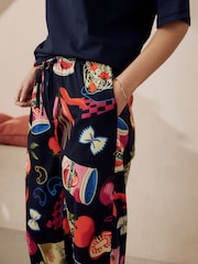 Navy Chillies 100% Cotton Short Sleeve Pyjamas - Image 5 of 5