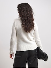 Joanna Hope Cream Tulle Knit Cardigan - Image 2 of 4