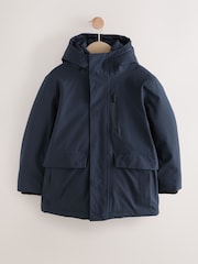 Navy Waterproof Parka Coat (3-17yrs) - Image 5 of 10