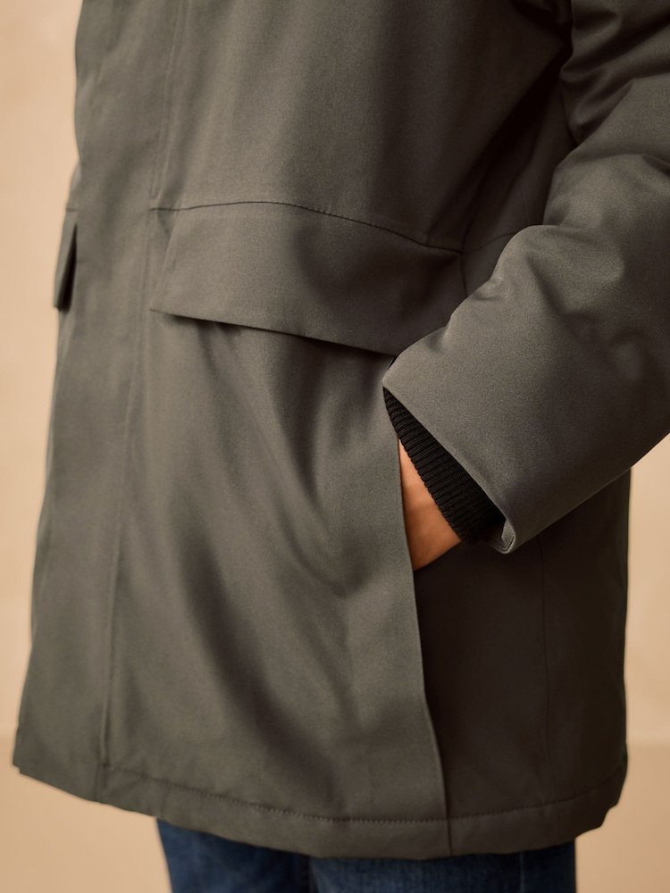 Buy Khaki Green Waterproof Parka Coat (3-17yrs) from Next Oman