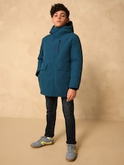Cobalt Blue Waterproof Parka Coat (3-17yrs) - Image 2 of 5