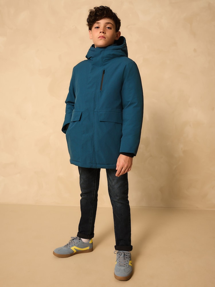 Cobalt Blue Waterproof Parka Coat (3-17yrs) - Image 2 of 5