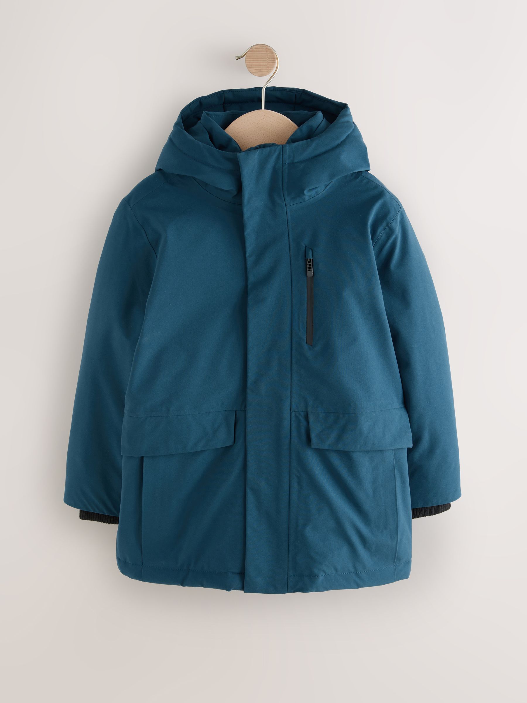 Buy Cobalt Blue Waterproof Parka Coat (3-17yrs) from Next USA