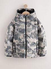 green camoflauge - Spritzwasserfester, mit Microfleece gefütterter, wattierter Mantel (3–17 J.) - Bild 1 von 5