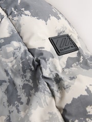 green camoflauge - Spritzwasserfester, mit Microfleece gefütterter, wattierter Mantel (3–17 J.) - Bild 4 von 5