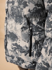 Green Camoflauge Shower Resistant Microfleece Lined Padded Coat (3-17yrs) - Image 6 of 12