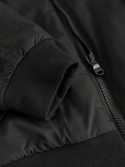Black Borg Collared Bomber Jacket (3-16yrs) - Image 7 of 8