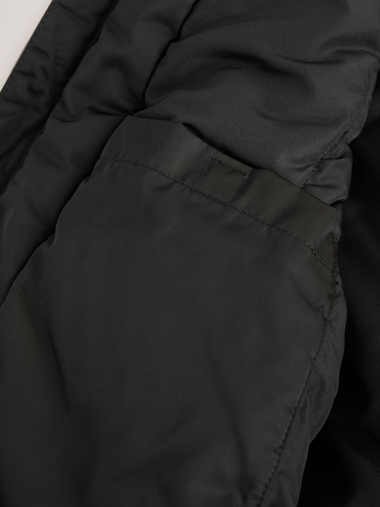 Black Borg Collared Bomber Jacket (3-16yrs) - Image 8 of 8