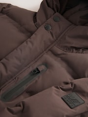Braun - Waterproof Long Line Fleece Lined Puffer Coat (3-17yrs) - Bild 5 von 7