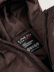 Braun - Waterproof Long Line Fleece Lined Puffer Coat (3-17yrs) - Bild 7 von 7