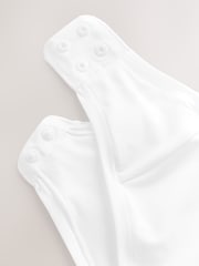 self. White Strappy Scoop Neck Body - Image 4 of 4