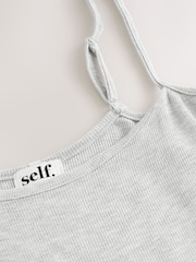 self. Grey Marl Rib Scoop Neck Strappy Maxi Dress - Image 9 of 9