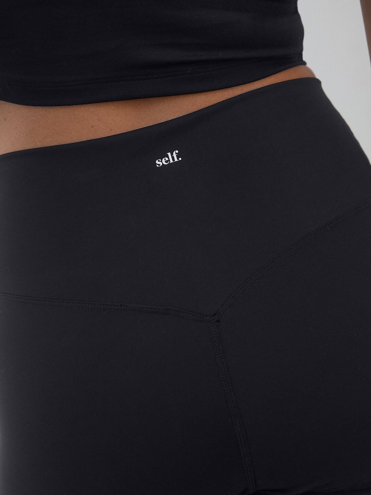 self. Black Cycling Shorts - Image 7 of 10