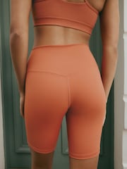 self. Rust Brown Bike Shorts - Image 2 of 8