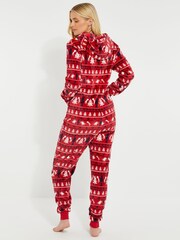 Threadbare Red Fairisle Pattern Christmas All-In-One - Image 2 of 4