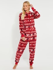 Threadbare Red Fairisle Pattern Christmas All-In-One - Image 3 of 4