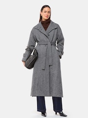Whistles Grey Petite Cosette Funnel Neck Coat - Image 1 of 5