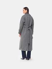 Whistles Grey Petite Cosette Funnel Neck Coat - Image 2 of 5