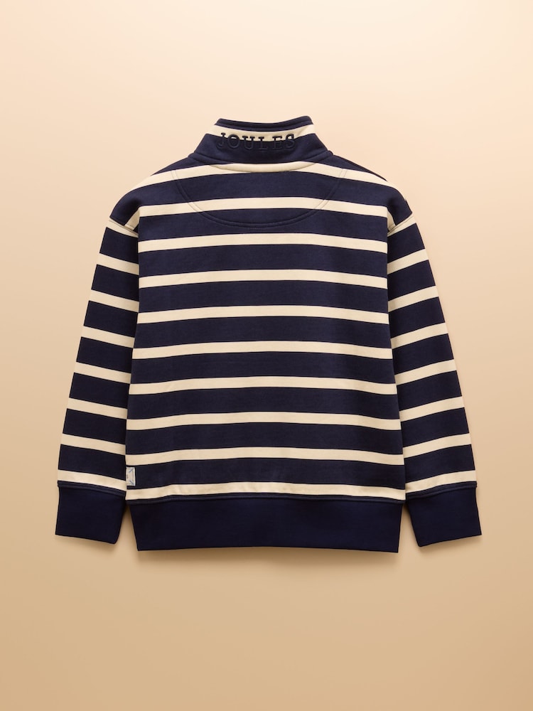 Joules Alfie Navy Quarter Zip Sweatshirt - Image 2 of 5