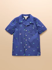 Joules Sonny Navy Short Sleeve Cotton Shirt - Image 1 of 4