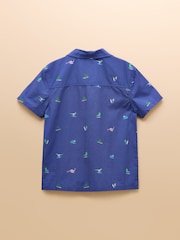 Joules Sonny Navy Short Sleeve Cotton Shirt - Image 2 of 4