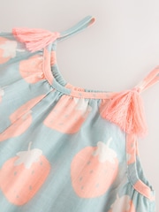 Blue Strawberry 100% Cotton Playsuit (3mths-10yrs) - Image 10 of 10