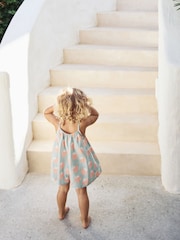 Blue Strawberry 100% Cotton Playsuit (3mths-10yrs) - Image 4 of 10