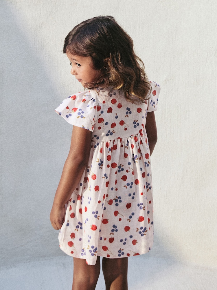 Fruit Print Button Up Summer Dress (3mths-10yrs) - Image 2 of 7