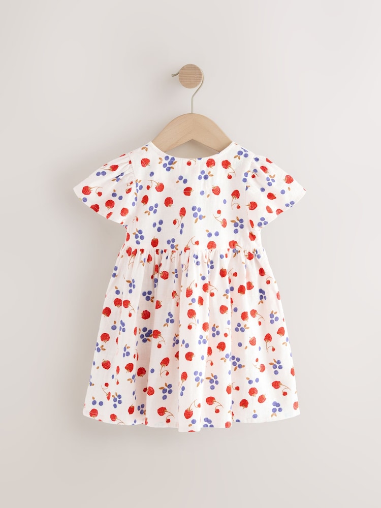 Impression de fruits - Robe d’été boutonnée (3mois à10ans) - Image 5 of 7