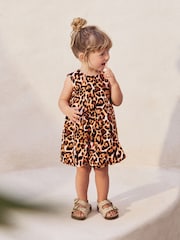 Animal Print Sleeveless Bubble Hem Dress (3mths-8yrs) - Image 1 of 8